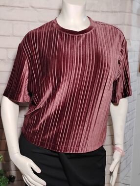 A New Day Plum  Short-Sleeve Top -